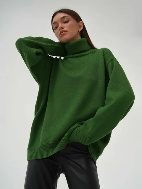 Lillymoda | Alexandra – Bequemer Pullover mit hohem Kragen