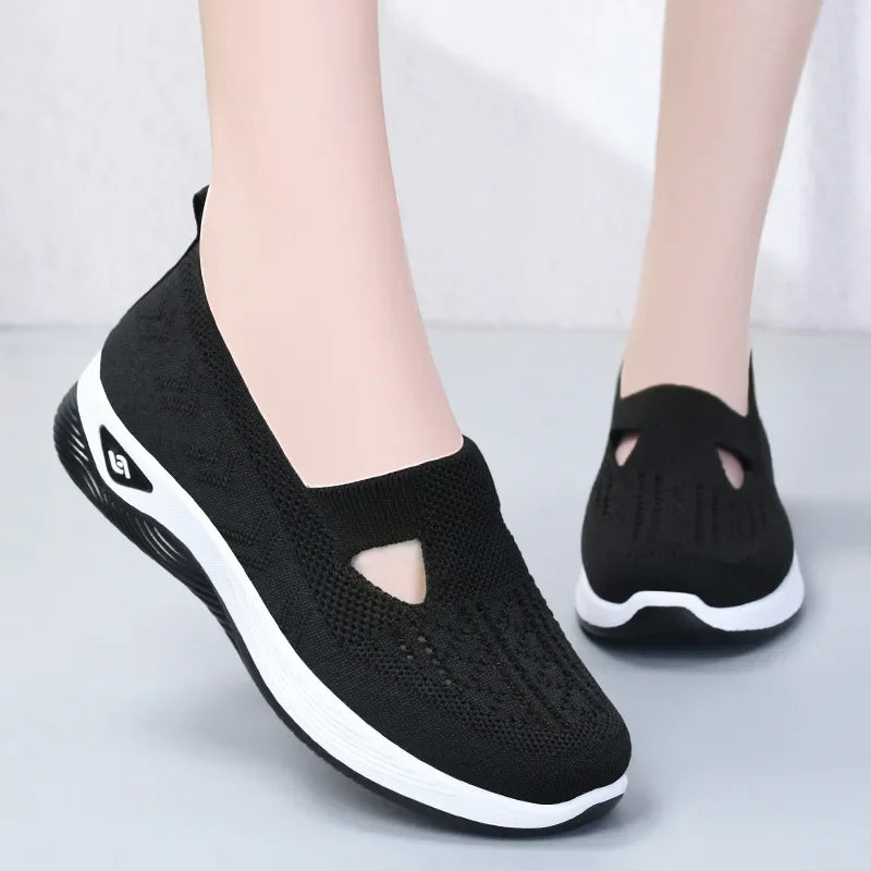 Deidre - Atmungsaktive, ausgehöhlte, flache Schuhe mit weicher Sohle