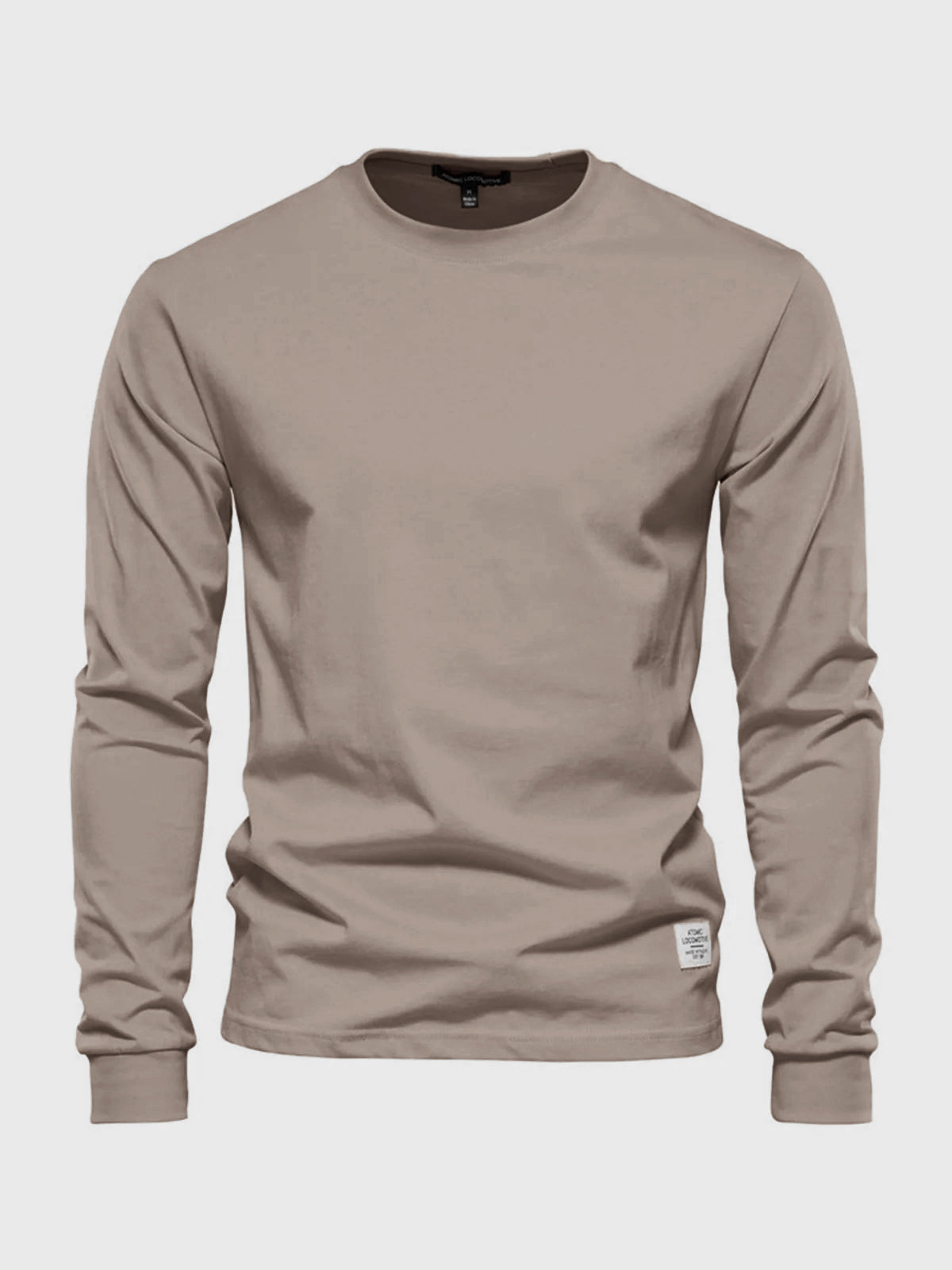Garvan - Herren Baumwoll-Langarmshirt mit Rundhalsausschnitt
