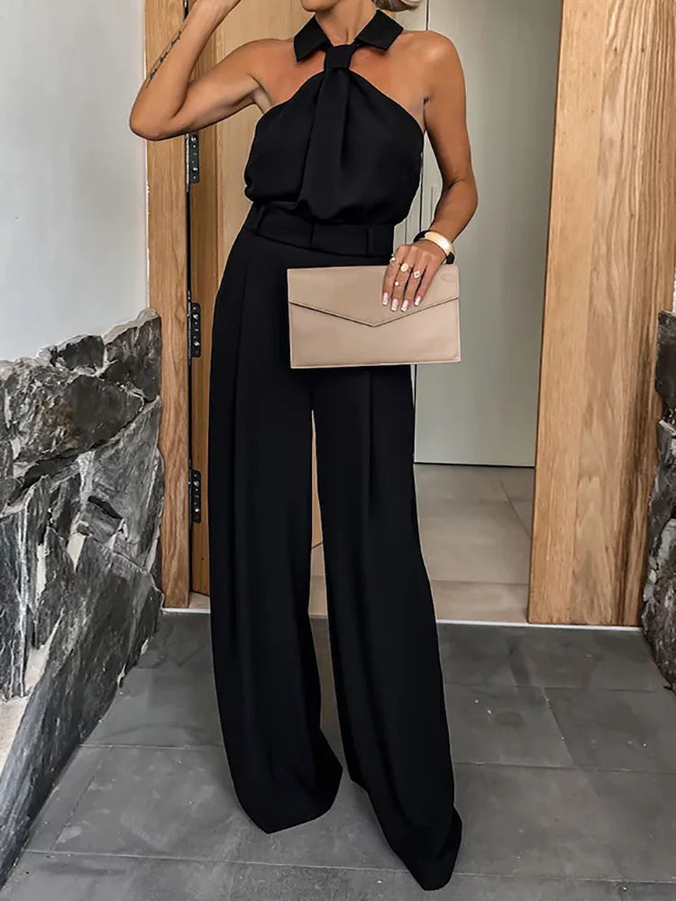 Raiza - Sleeveless jumpsuit with wide legs