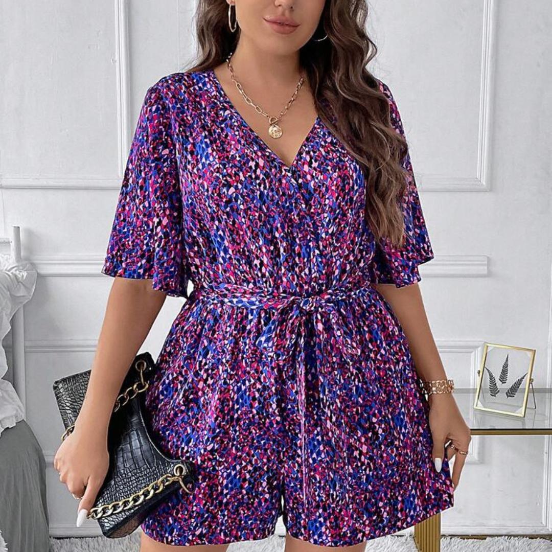 Gerda Overall | Einzigartiger Overall mit Allover-Druck und Gürteldetail