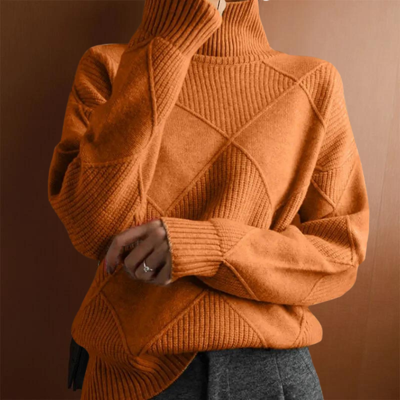 Lillymoda | Brenda - lässiger Rollkragenstrickpullover