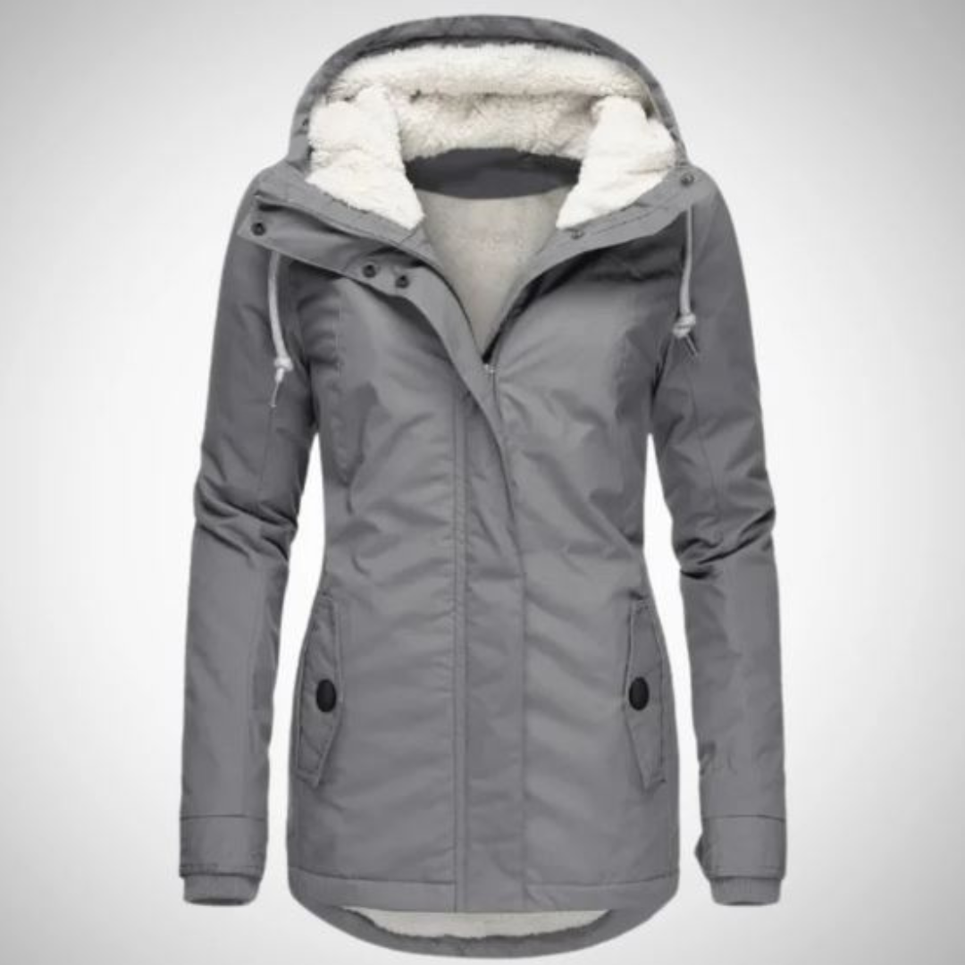 Ingrid Jacke | Warme Fleecejacke mit Kapuze für kalte Tage