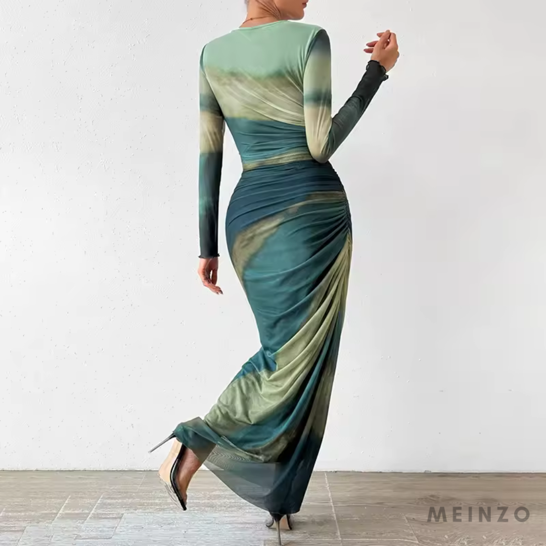 Ida Kleid | Buntes Batik-Faltenkleid mit lebhaftem Sommerstil