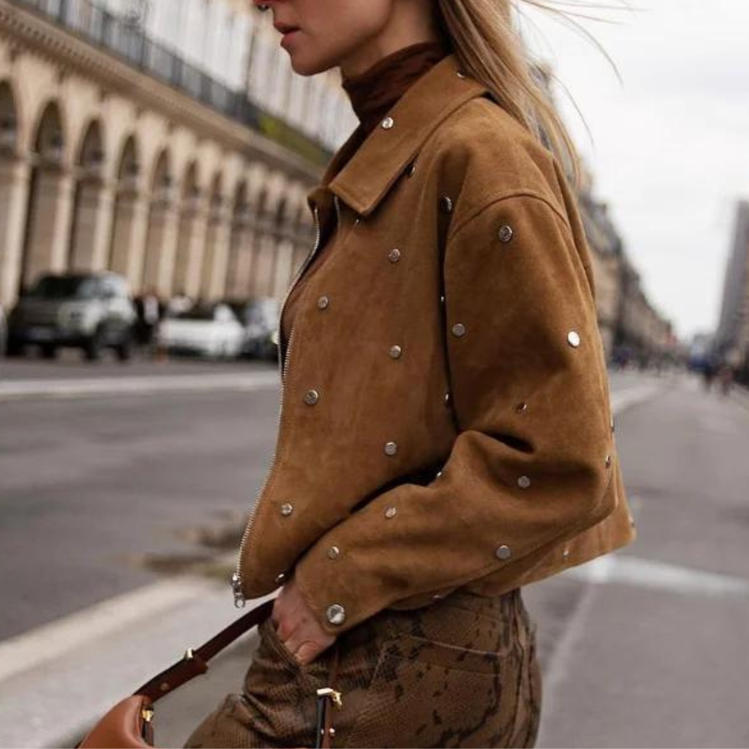 Clara Jacke | Stilvolle Jacke mit Reverskragen, langen Ärmeln und Reißverschluss-Design