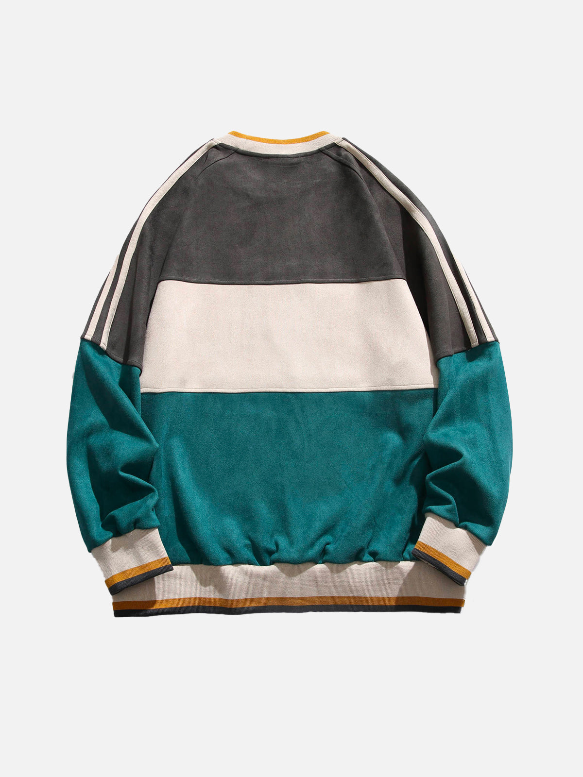 Saffron - Samt Sweatshirt mit Dreifachlinien-Design