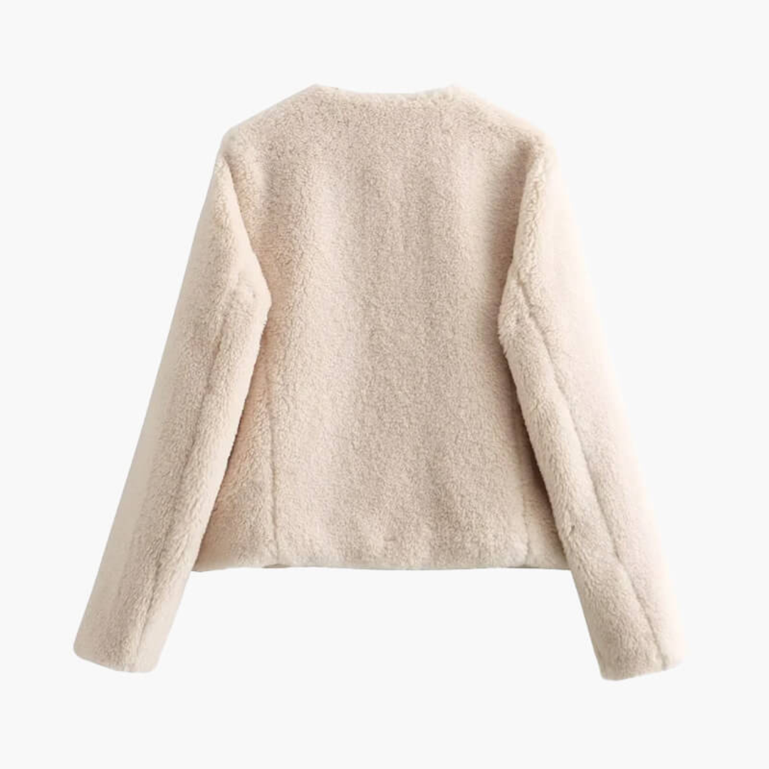 Ayla Jacke | Kuschelige Damenjacke aus Teddyfleece für Wintertage