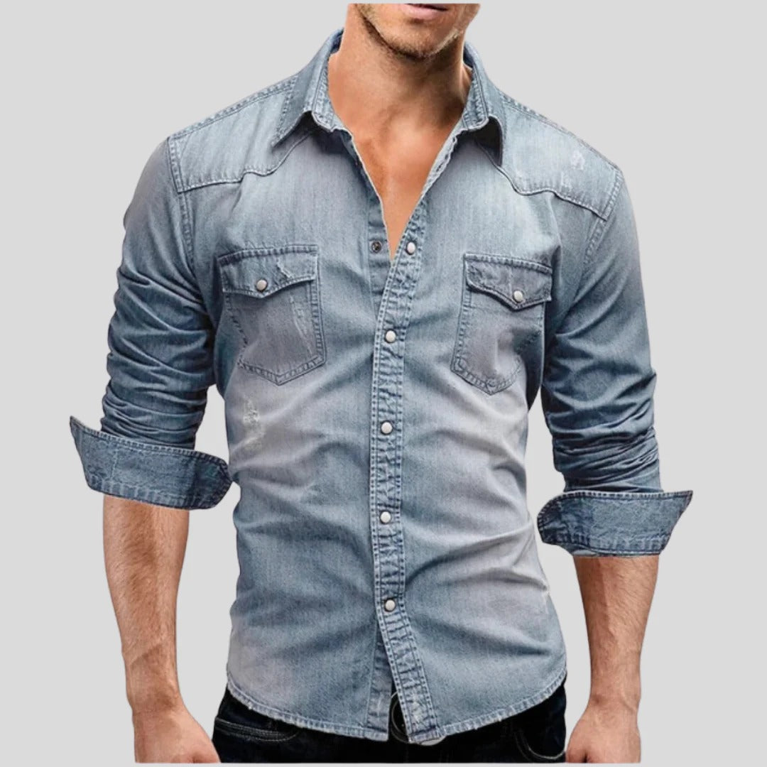 Romeo - Herren-Denim-Hemd