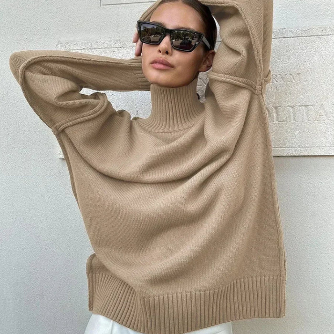 Aliah Pullover | Strick-Rollkragenpullover für Frauen