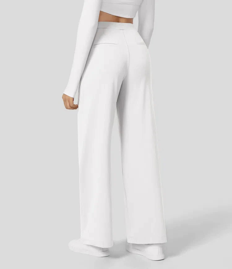 Kendall - High Waist Arbeitshose mit seitlichen Falten und Taschen