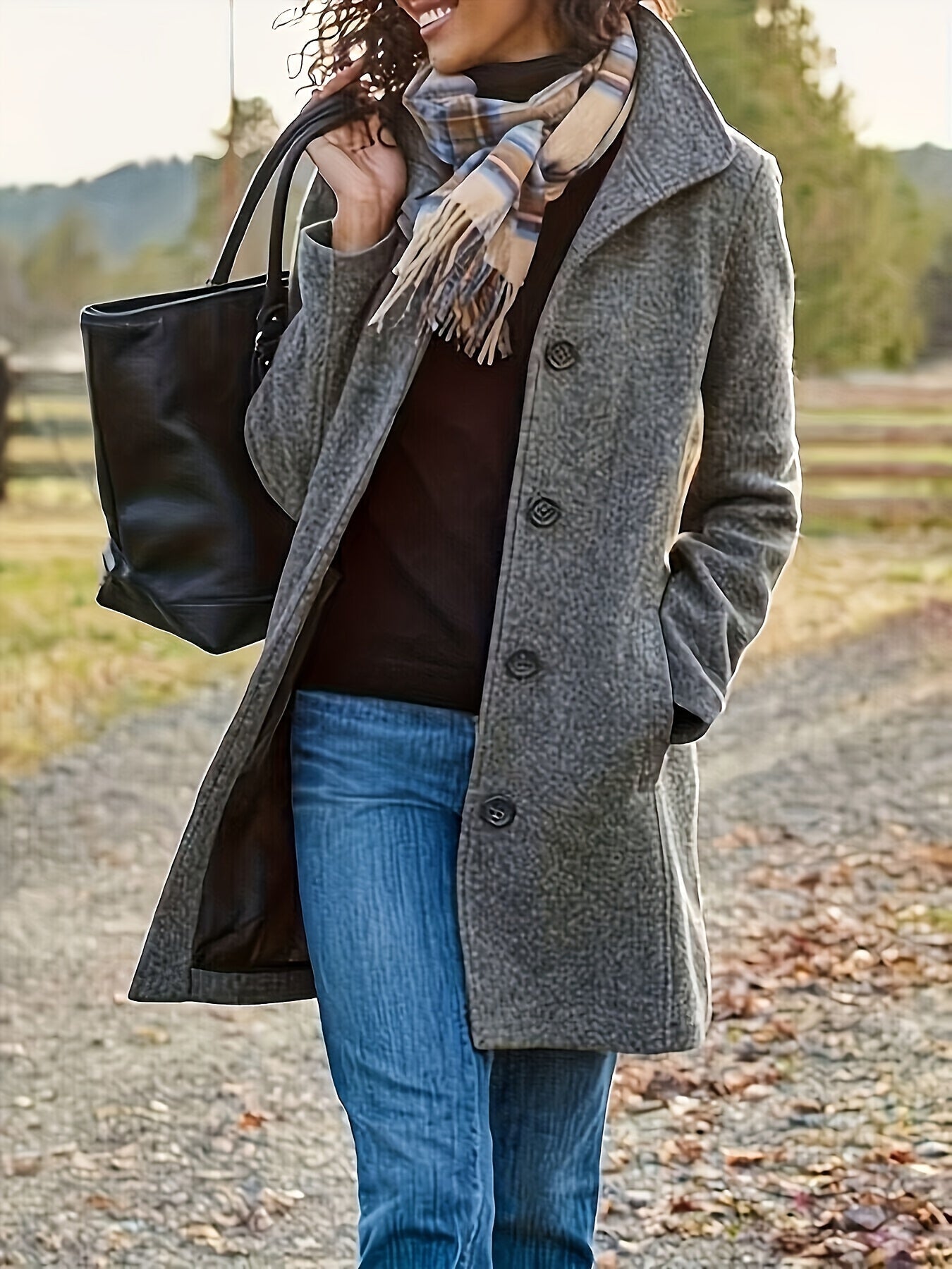 Elena | Eleganter Einreiher-Mantel für Damen