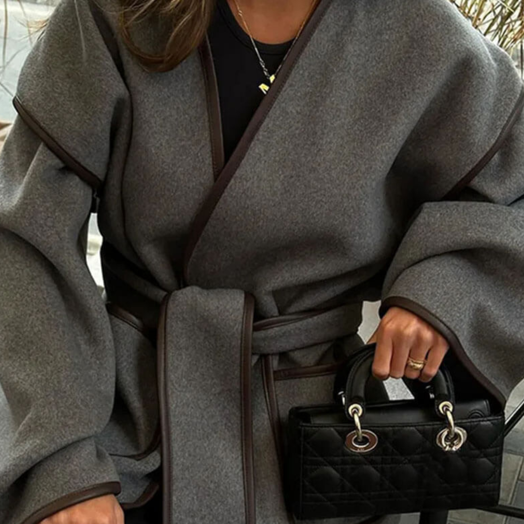 Emilia Jacke | Damenjacke mit Taillenbindung und praktischen Taschen