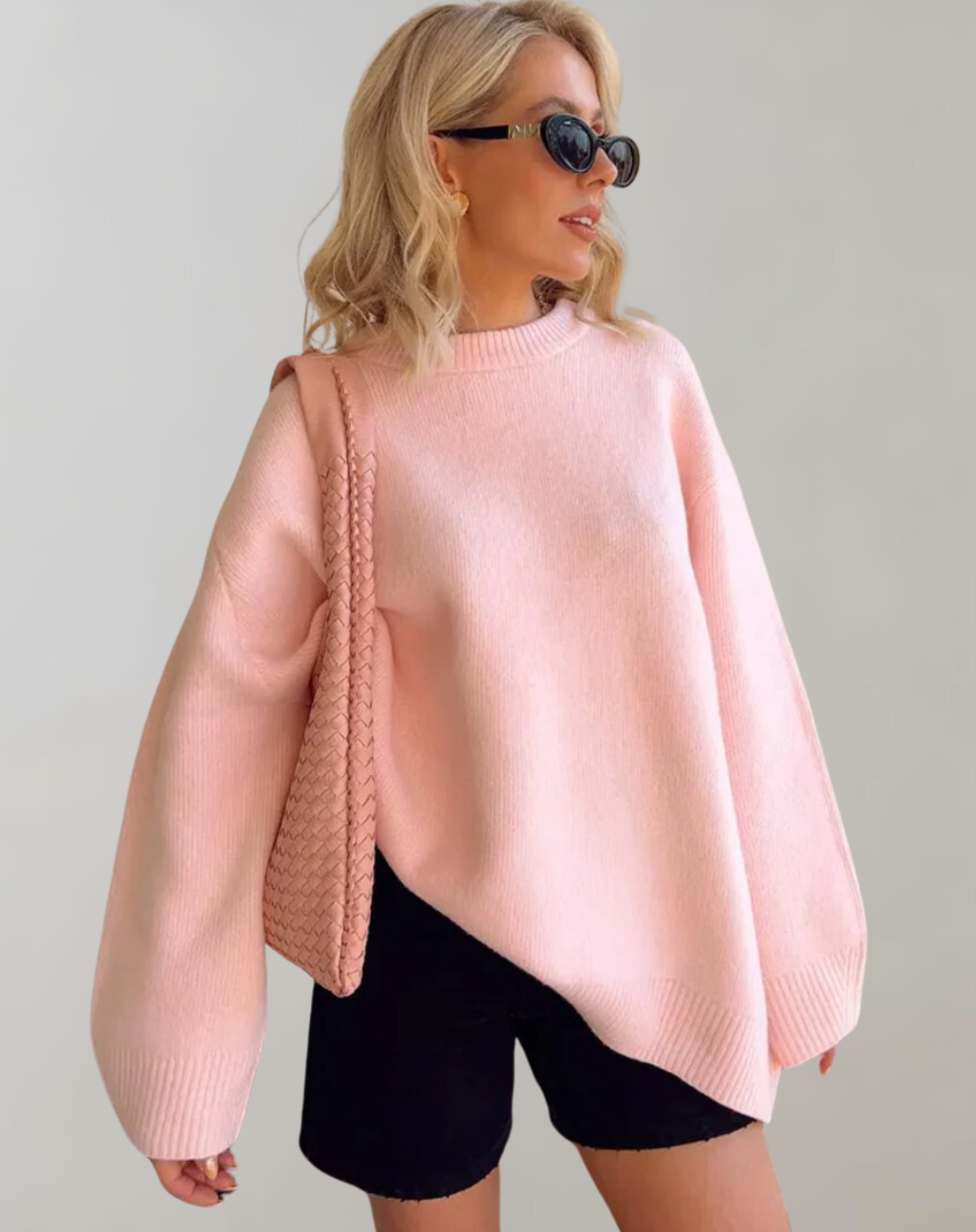 Lillymoda | Ailani - gestrickter Rundhalsausschnitt-Sweater