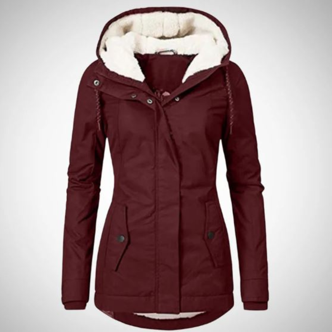 Ingrid Jacke | Warme Fleecejacke mit Kapuze für kalte Tage