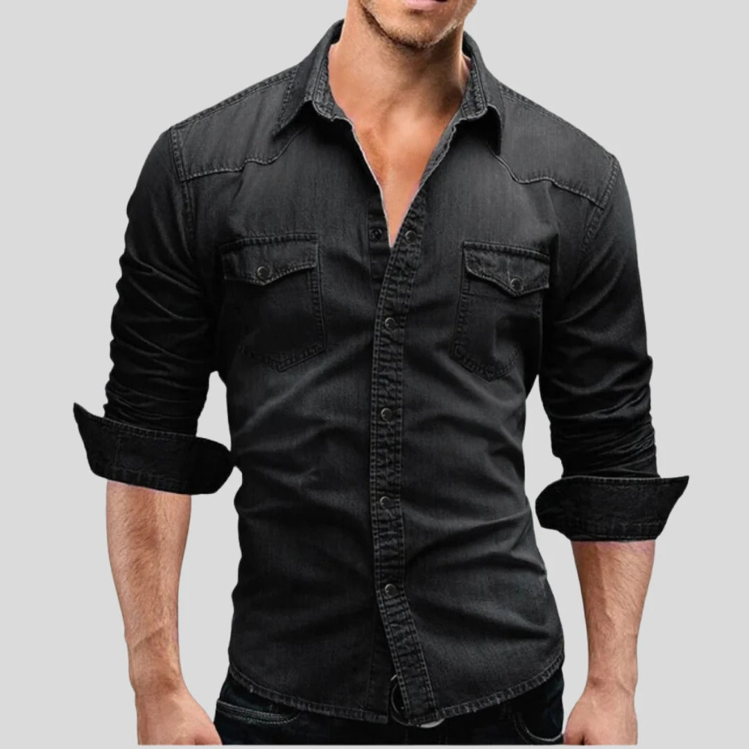 Romeo - Herren-Denim-Hemd
