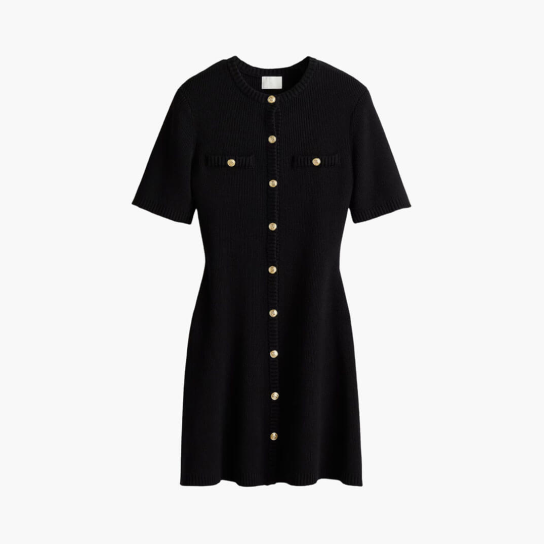 Valentina Kleid | Figurbetontes Strickkleid mit Rundhalsausschnitt