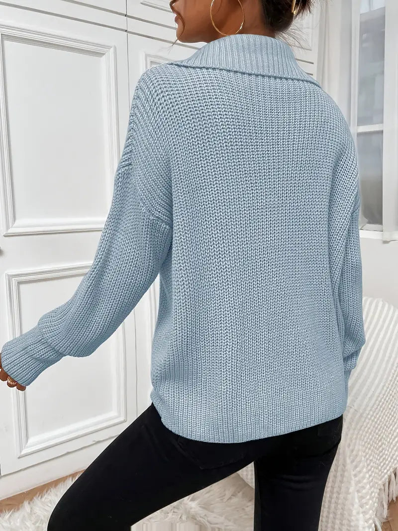Jesika - Lässiger Fleecepullover mit Reißverschluss Damen