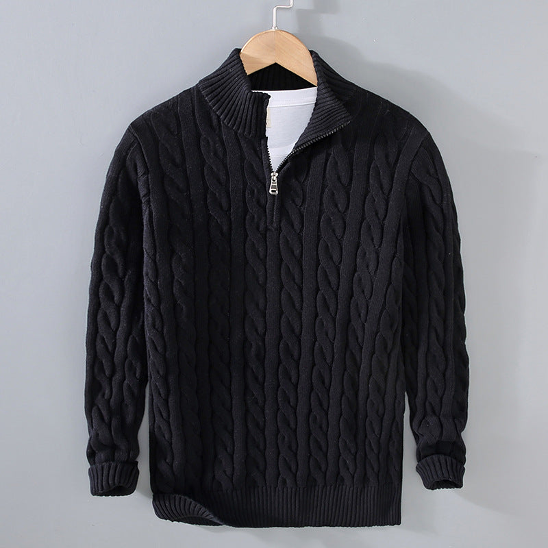 Luca – Gestrickter Reißverschluss-Pullover