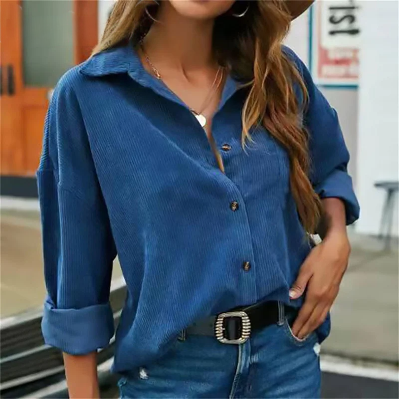 Lillymoda | Francesca - Cordkragen Daunenhemd