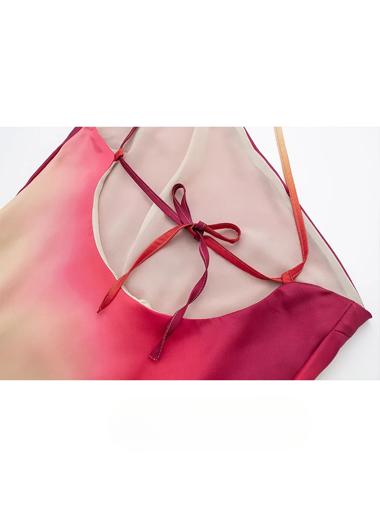 Lillymoda | Beatrice - langes rückenfreies Kleid in Farbverlauf
