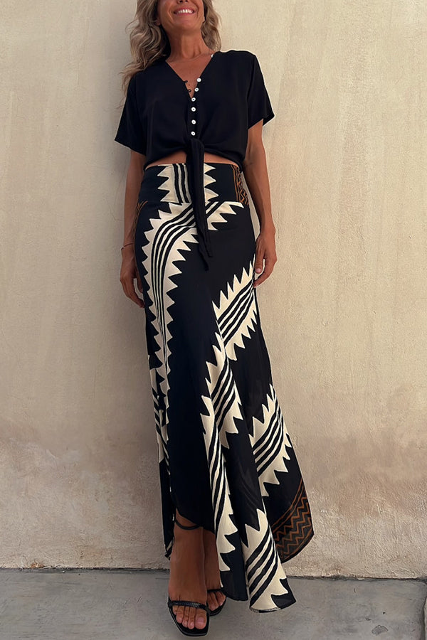 Lillymoda | Janiya - eleganter bedruckter Maxirock