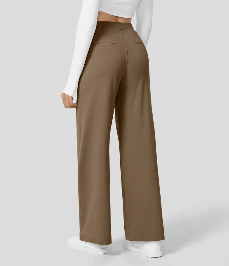 Kendall - High Waist Arbeitshose mit seitlichen Falten und Taschen