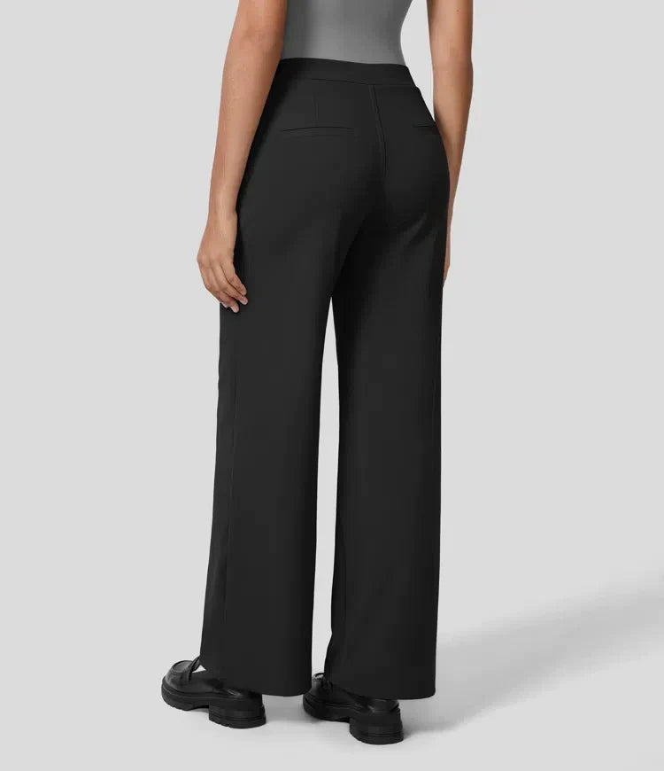 Kendall - High Waist Arbeitshose mit seitlichen Falten und Taschen