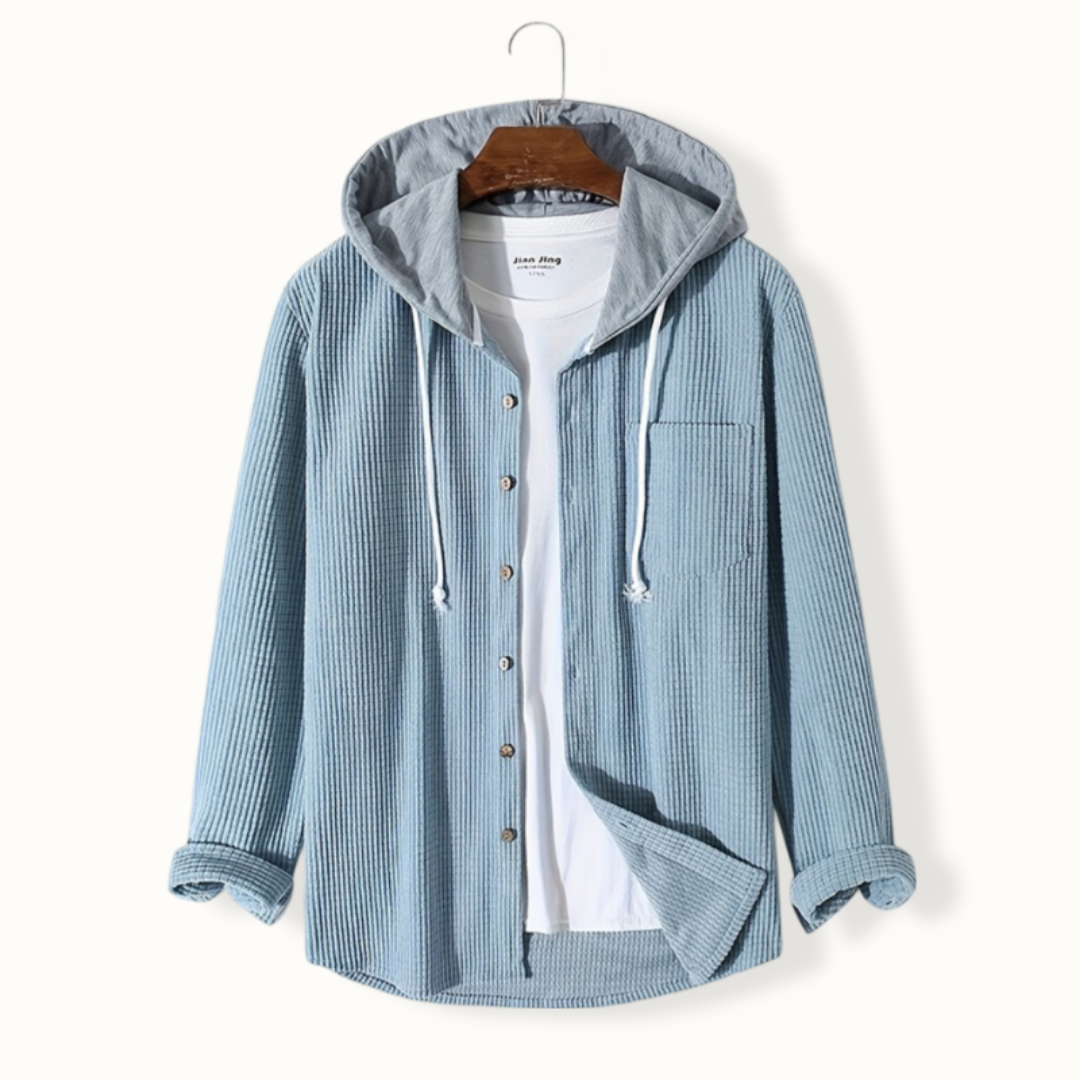 Eugene | Herren Übergroße Kapuzenjacke | Button Down