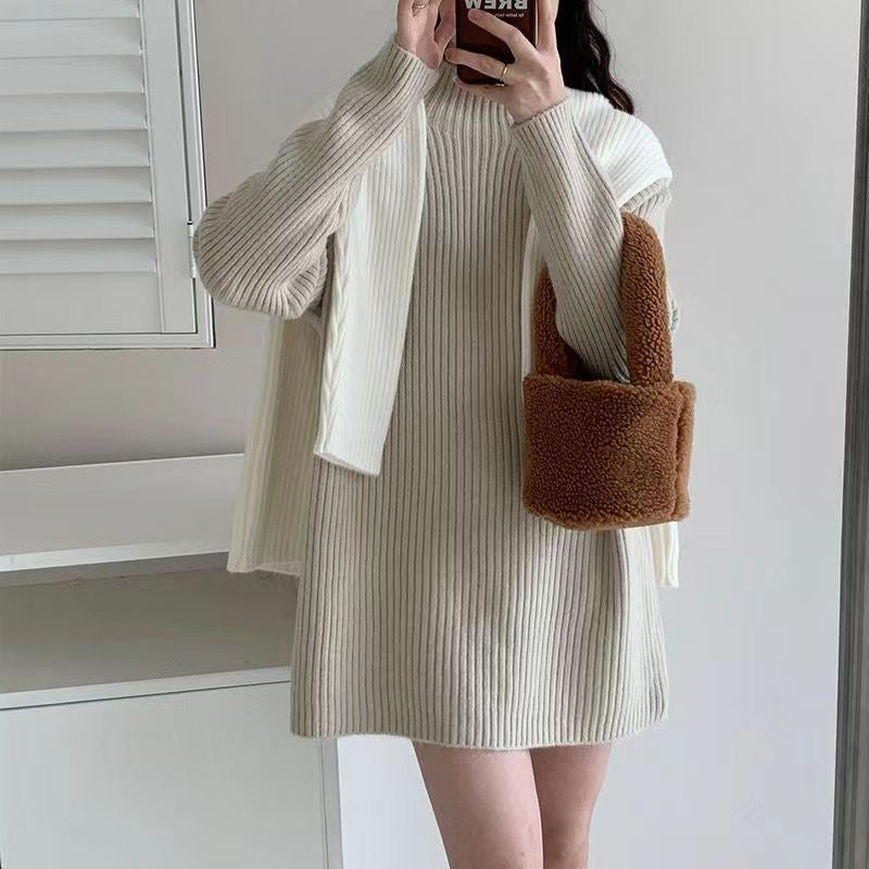 Strickpullover Damen mit Stehkragen für Herbst & Winter – Langarm und Warm -Pia
