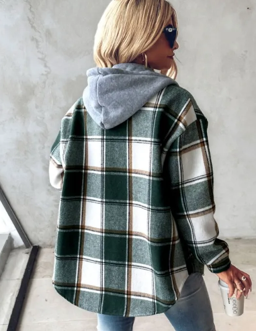Lorelai | Karierte Kapuzenjacke für Damen
