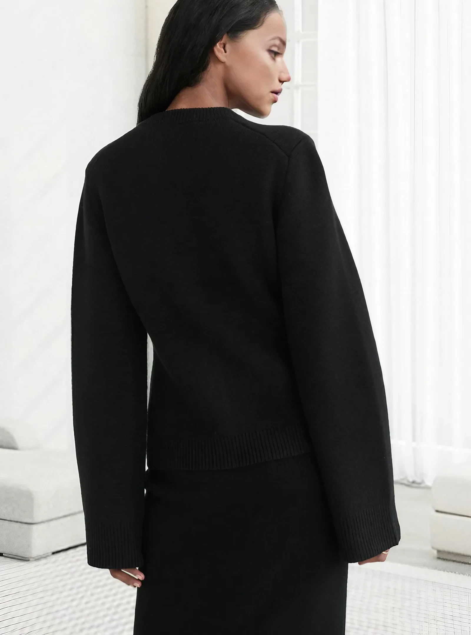 Lillymoda | Johanna - Lässige weiche Knopf-Strickjacke