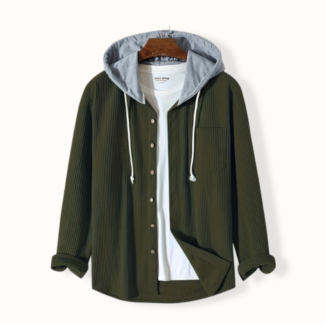 Eugene | Herren Übergroße Kapuzenjacke | Button Down