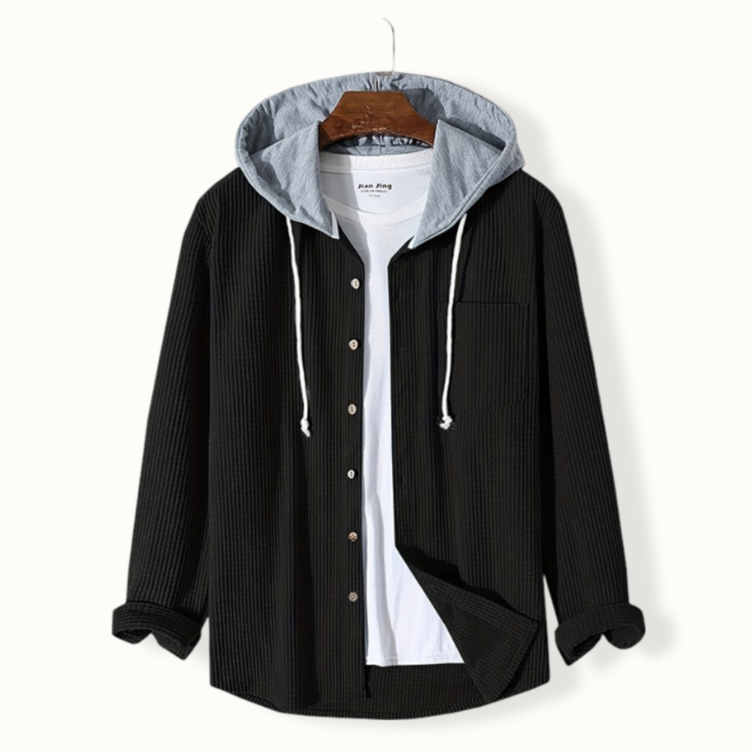 Eugene | Herren Übergroße Kapuzenjacke | Button Down