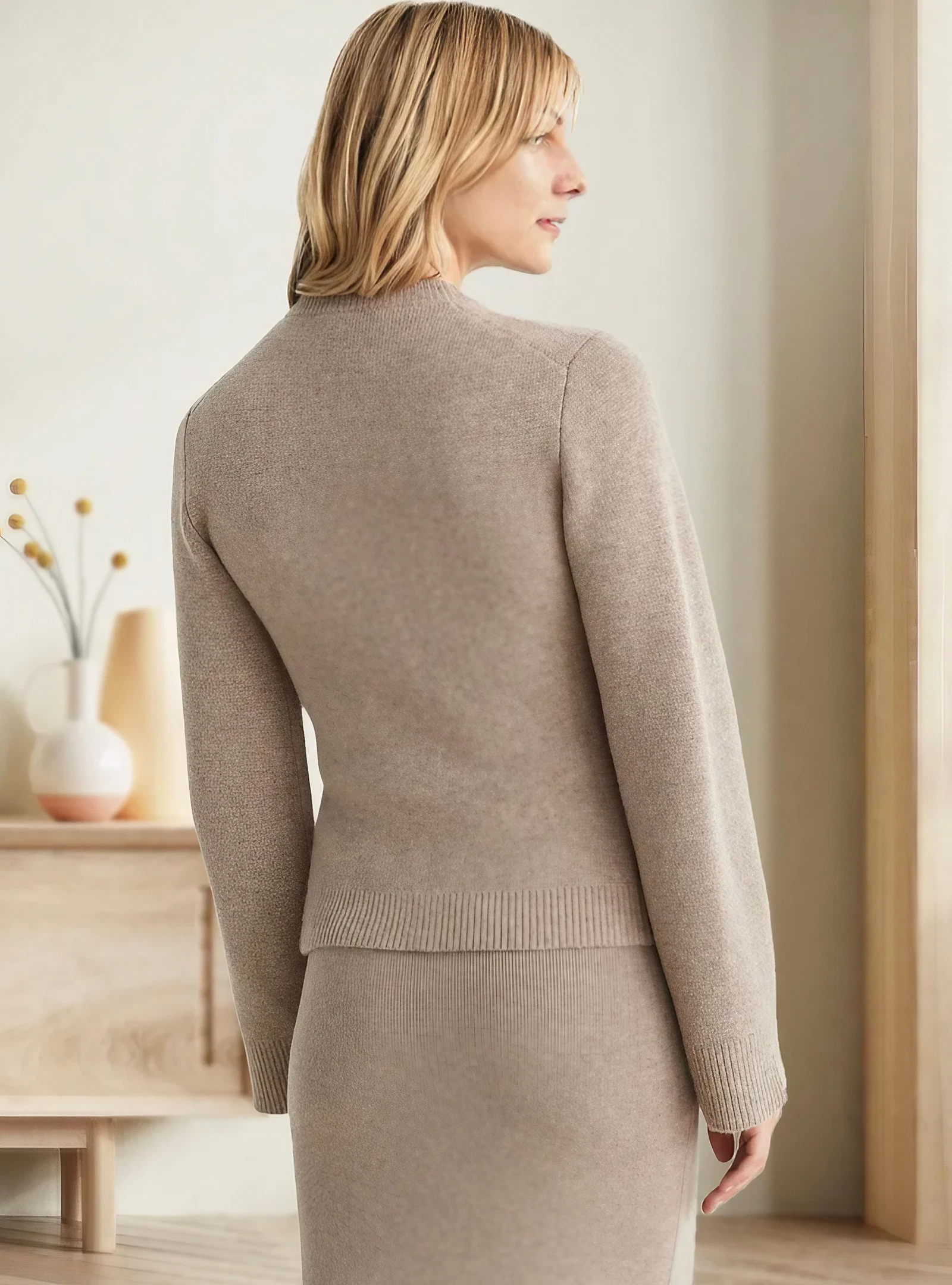 Lillymoda | Johanna - Lässige weiche Knopf-Strickjacke