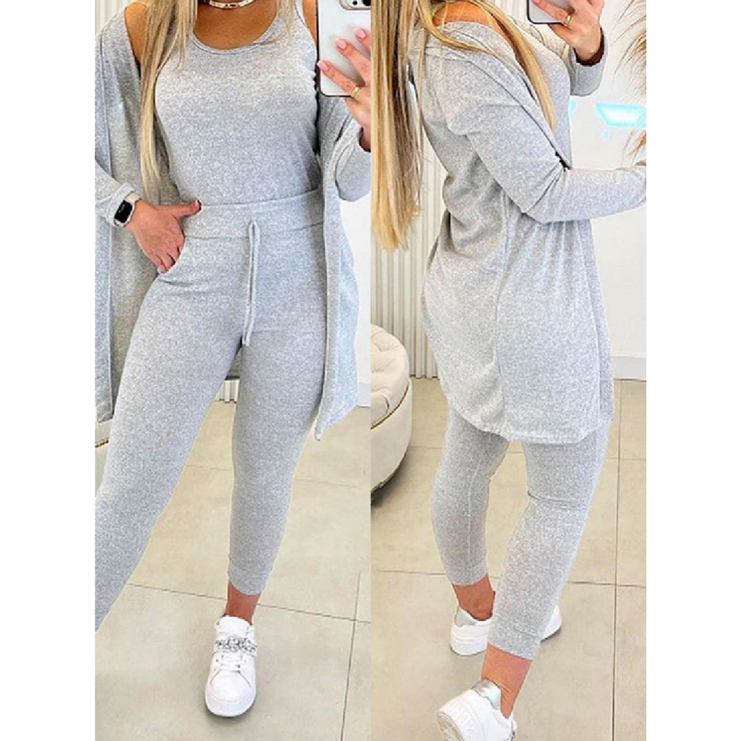 Zhuri | Damen Freizeithosen und Blazer Satz | Dreiteilig