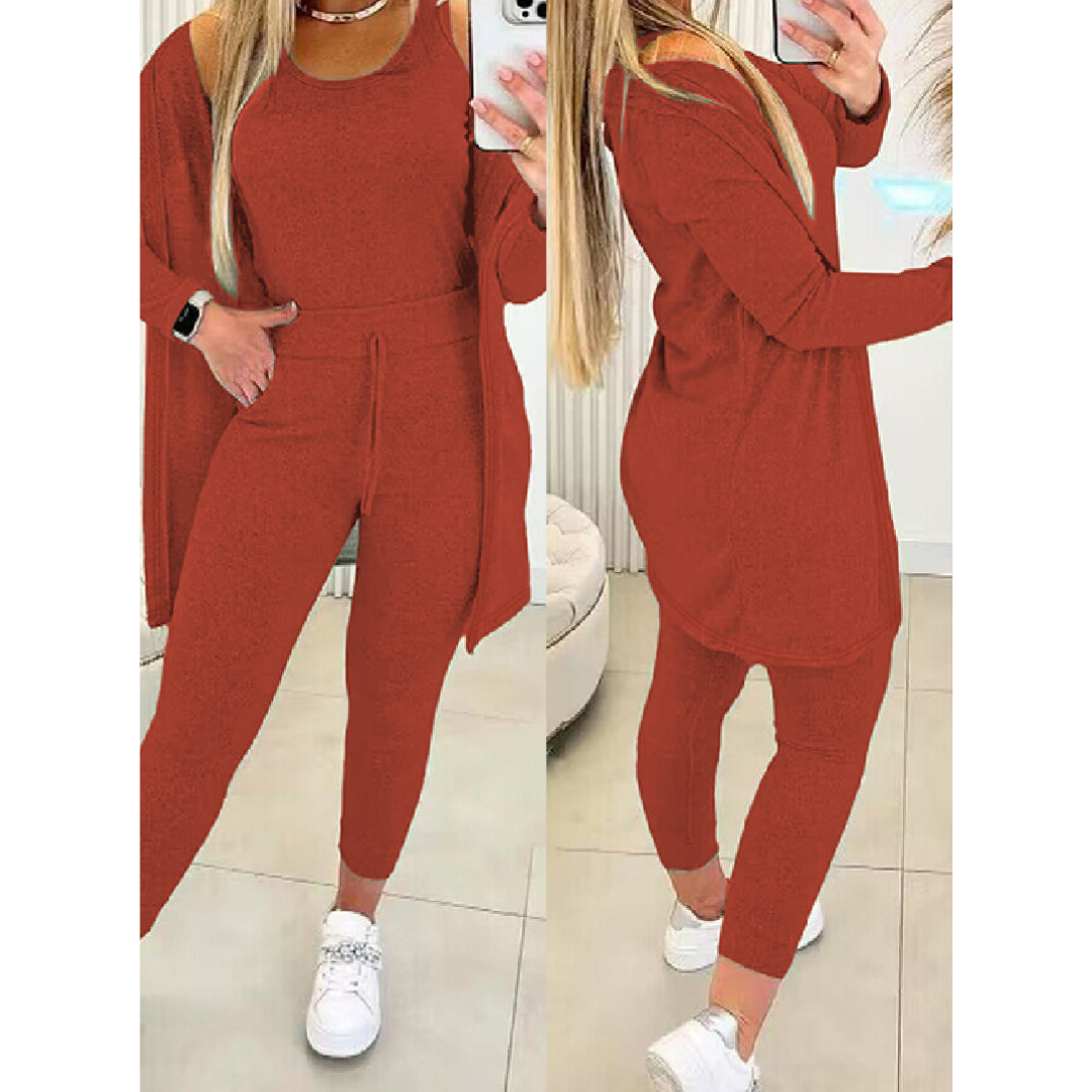 Zhuri | Damen Freizeithosen und Blazer Satz | Dreiteilig