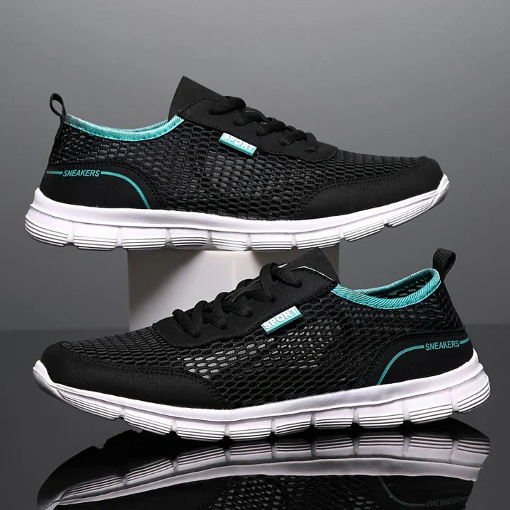 Louis - Atmungsaktive Grau Mesh-Sneaker