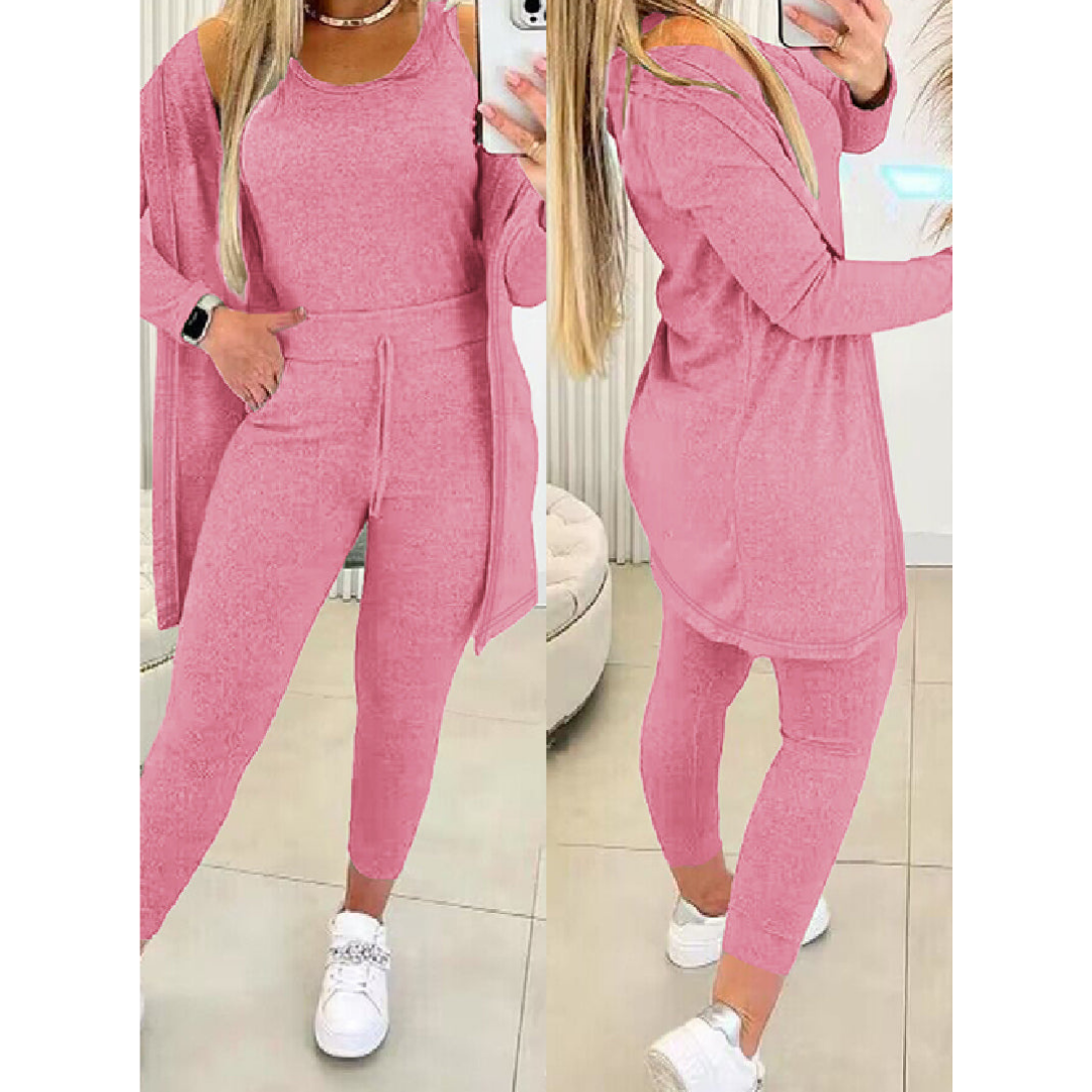 Zhuri | Damen Freizeithosen und Blazer Satz | Dreiteilig