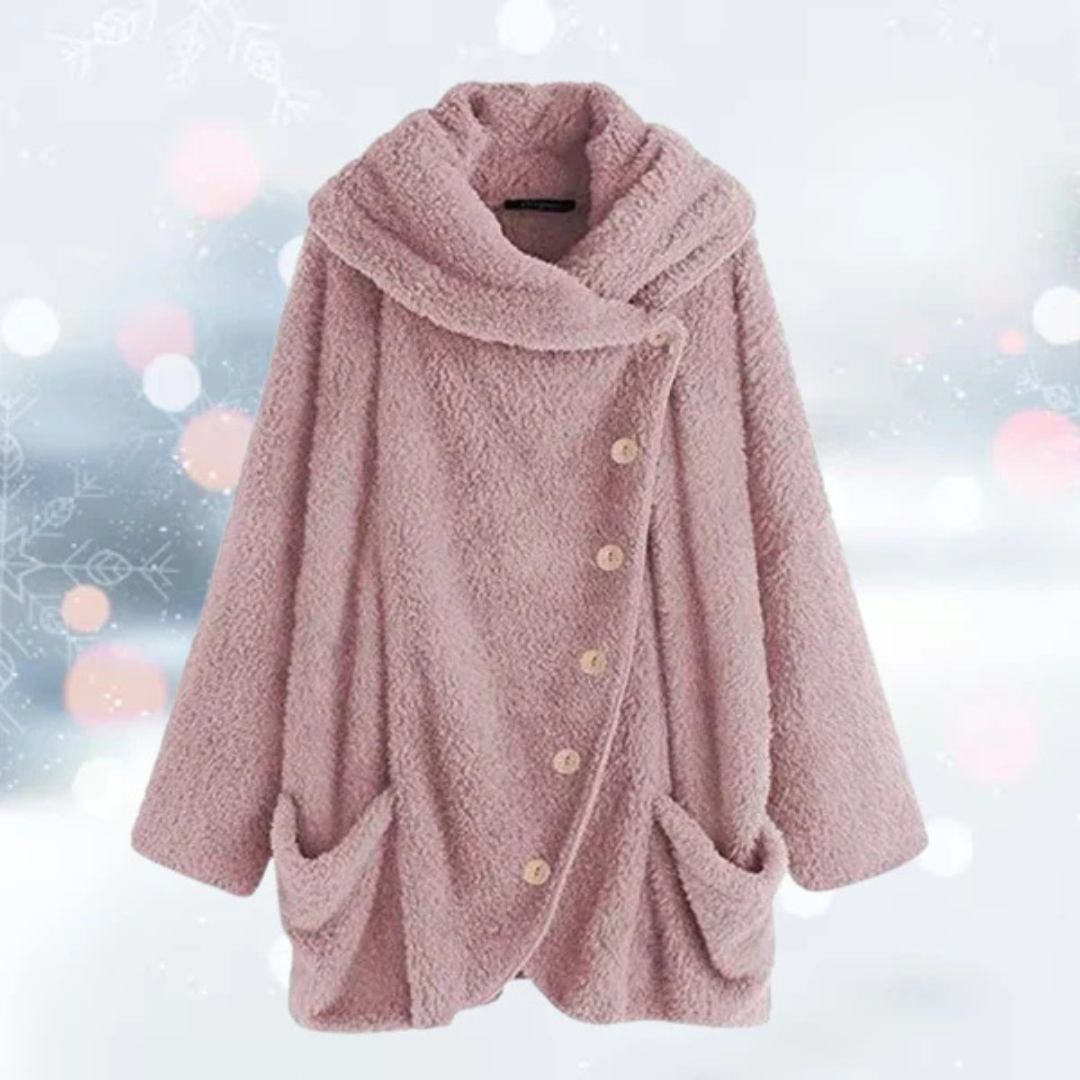 CozyLux Plüschjacke | Komfortabler Cardigan für Zuhause und Unterwegs