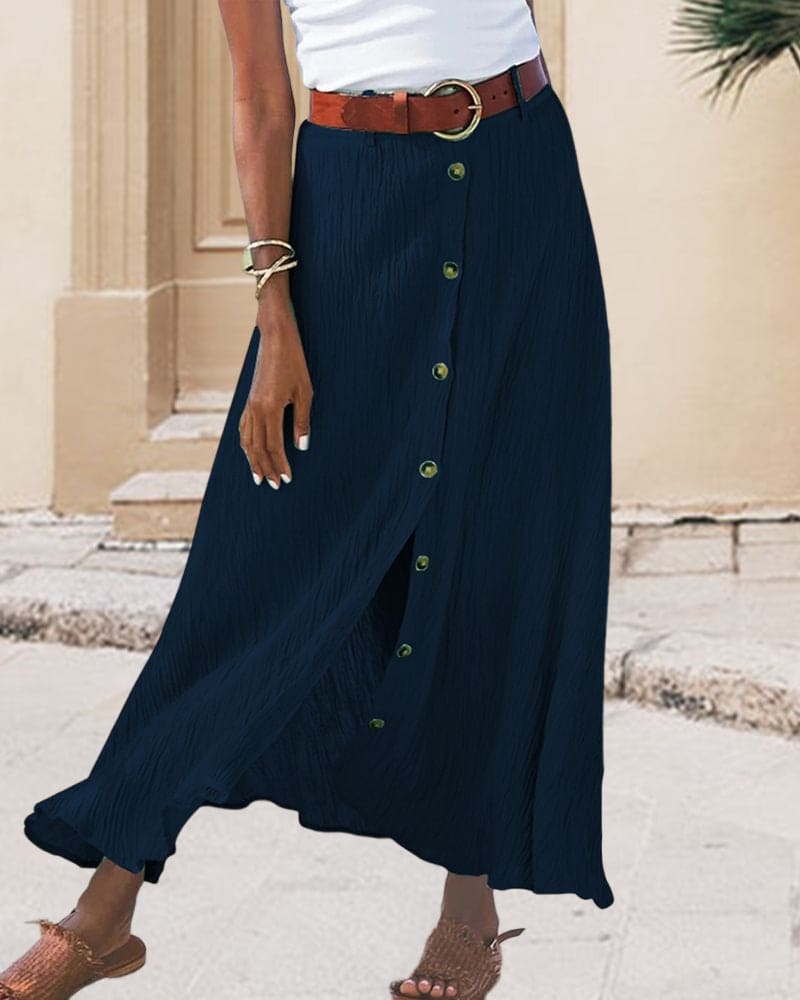 Damen Maxirock mit A-Linie für Sommer – Alina