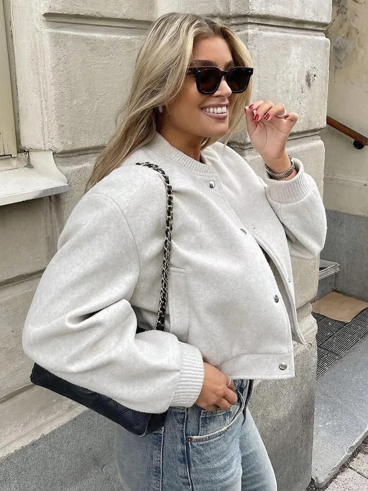 Lillymoda | Eva - Lässige Gekürzte Bomberjacke