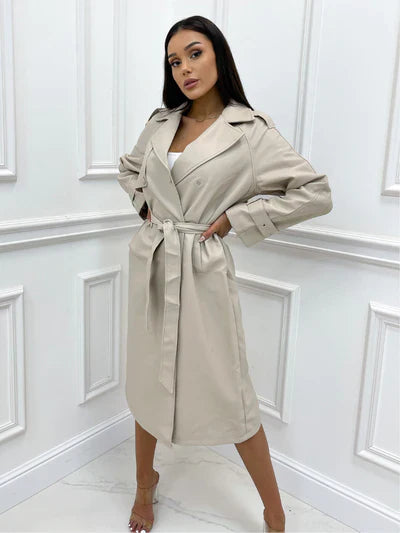 Lillymoda | Isabelle - Stylischer Mantel mit Taillengürtel