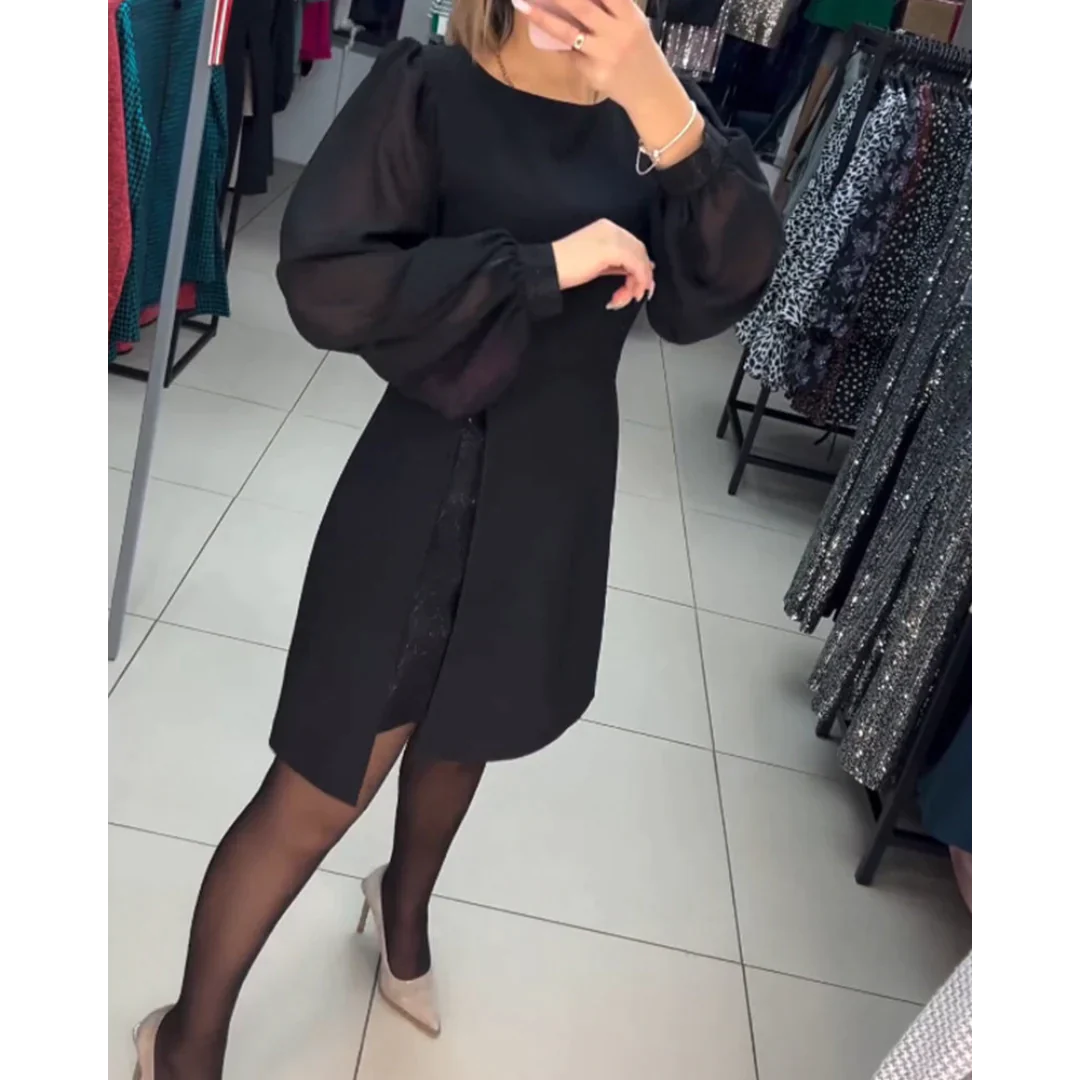 Lillymoda | Millie - Elegantes Langärmeliges Kleid für Frauen