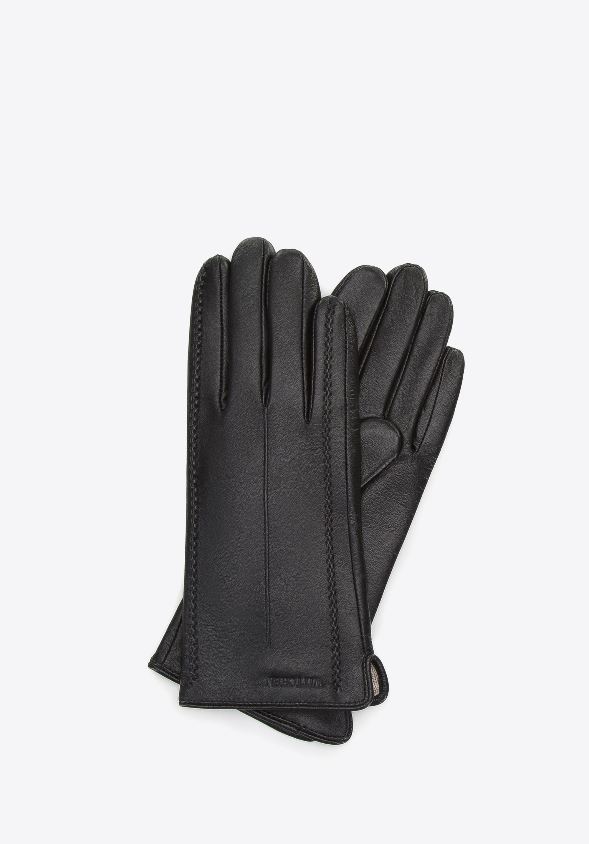 Handschuhe aus weichem Leder mit stilvollen dekorativen Nähten