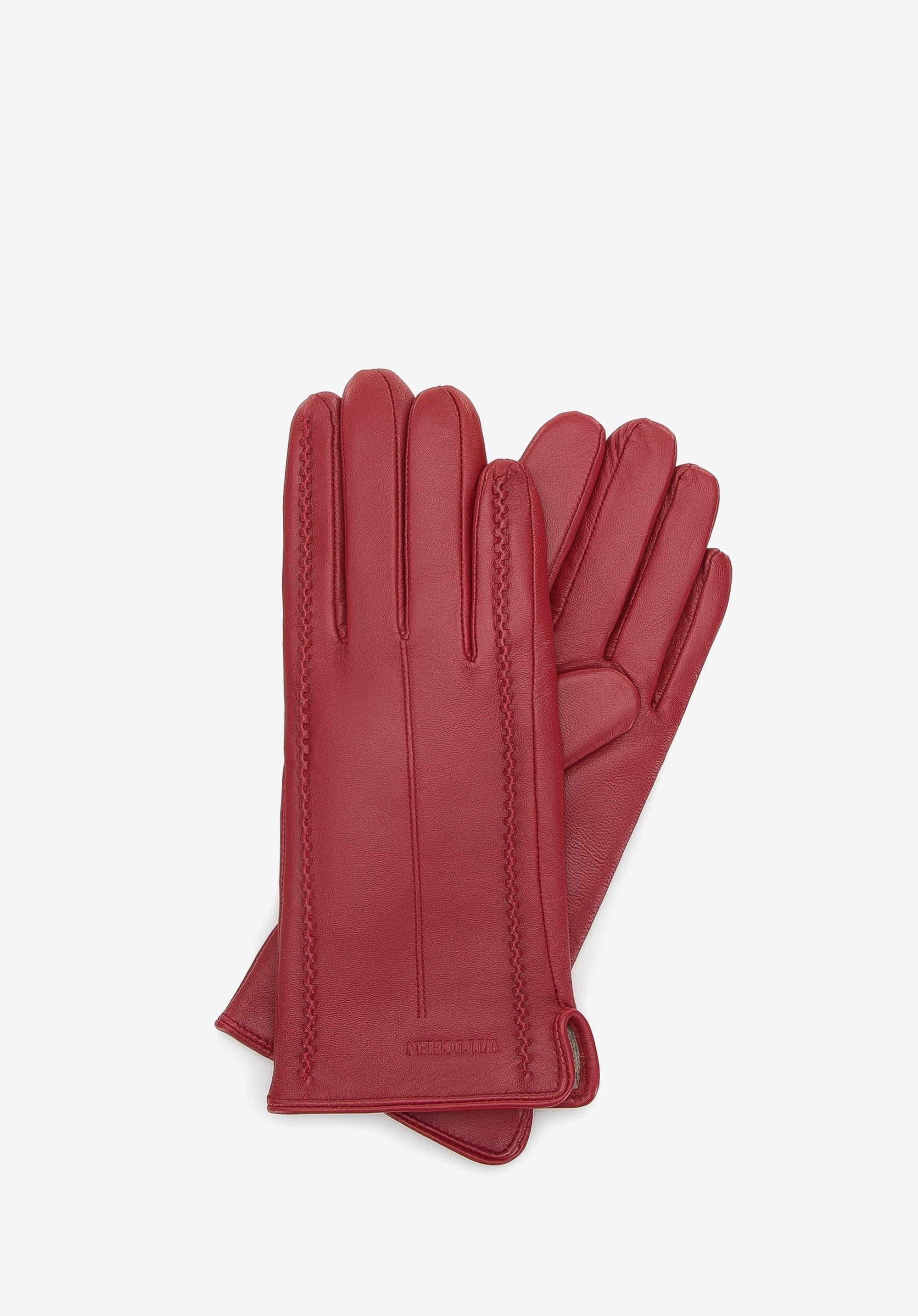 Handschuhe aus weichem Leder mit stilvollen dekorativen Nähten