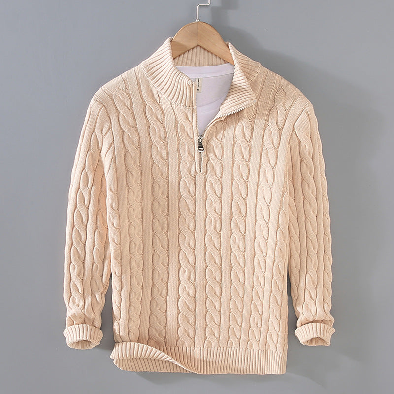 Luca – Gestrickter Reißverschluss-Pullover
