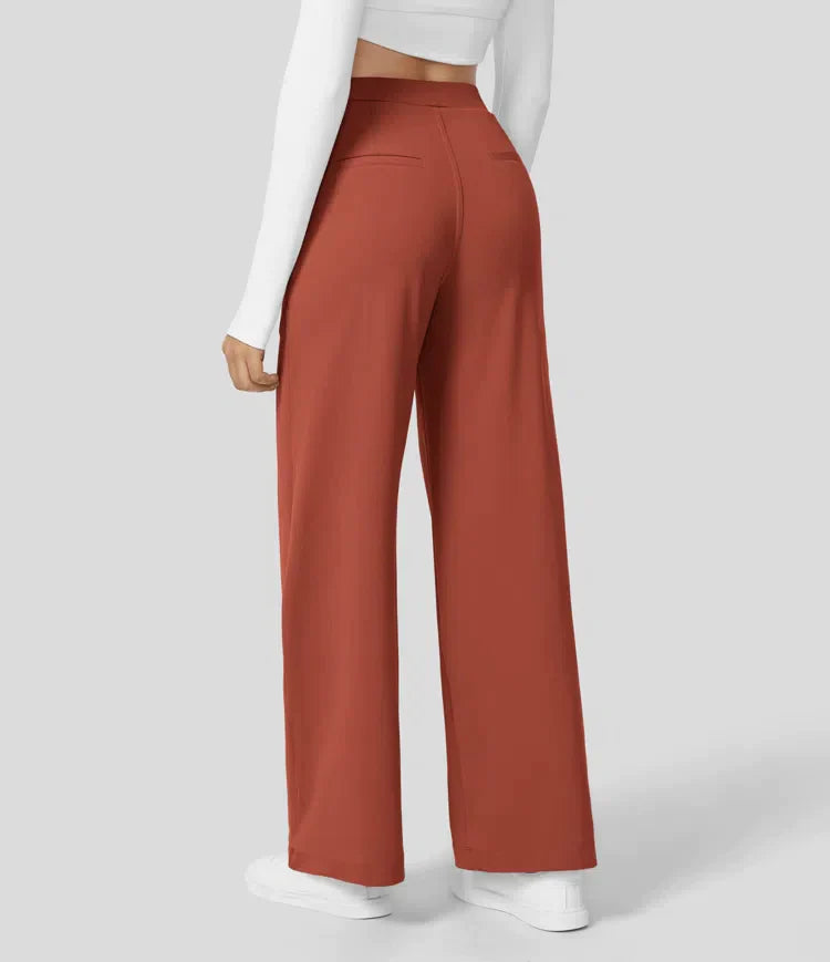 Kendall - High Waist Arbeitshose mit seitlichen Falten und Taschen