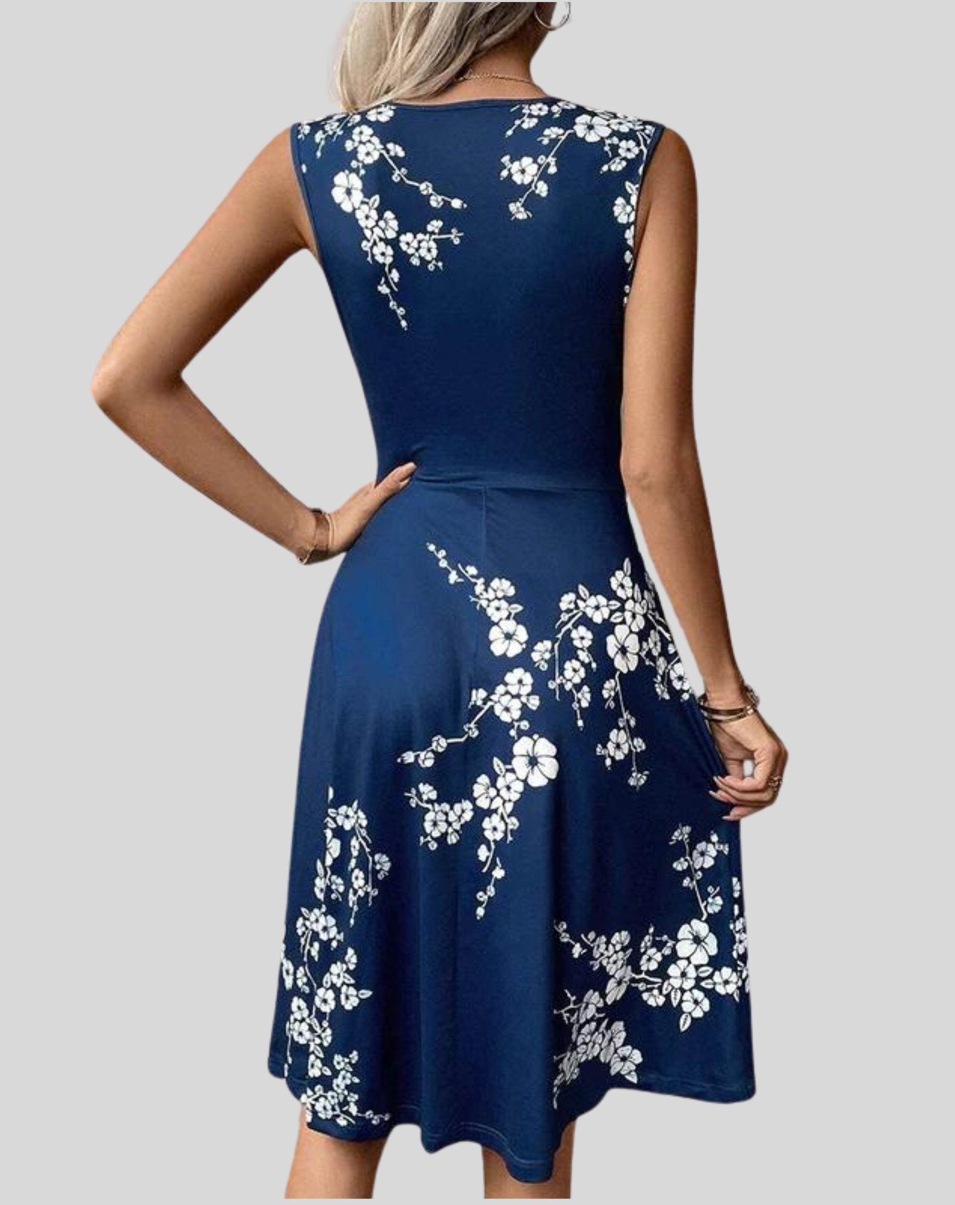 Lillymoda | Claire - V-Ausschnitt Plissiertes Sommerkleid