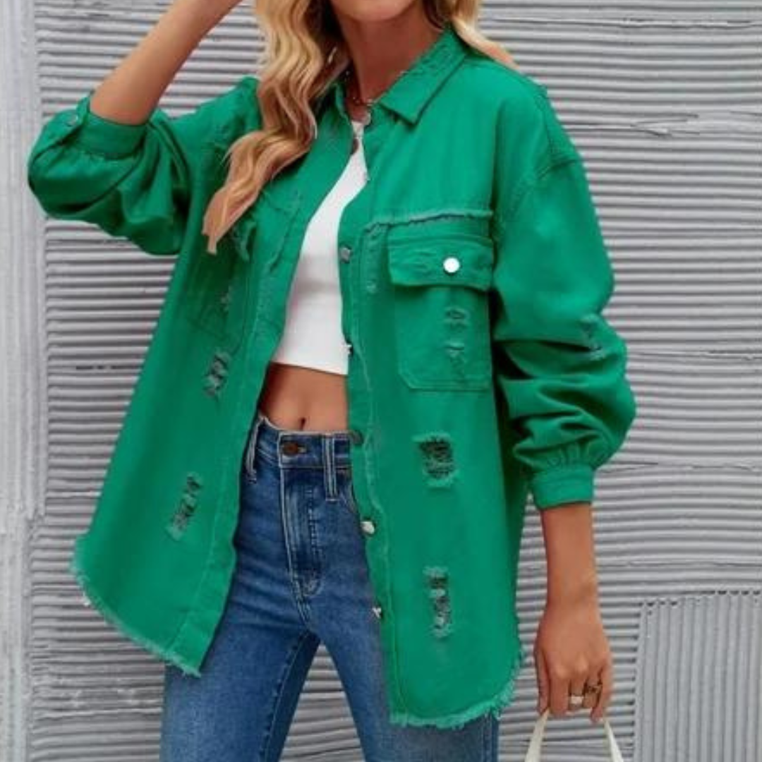 Sofie Jacke | Lässige Eleganz Langarm-Denimjacke für Damen