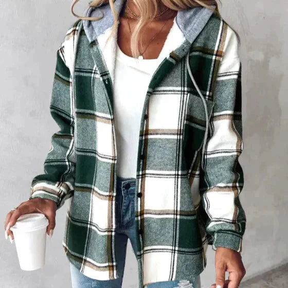 Lorelai | Karierte Kapuzenjacke für Damen